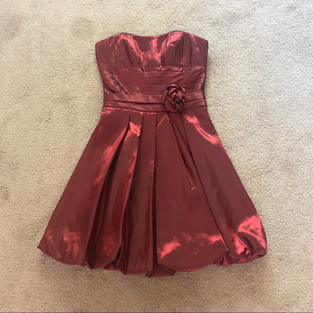 Strapless Bubble Homecoming Dress